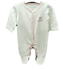 Sergent Major Grenouillère manche longue blanche avec étoiles fille 1 mois