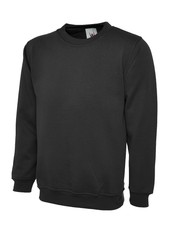 Sweat Noir pour homme mi-saison 260g/m² - marque Uneek Clothing - M