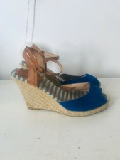 Espadrilles à talons compensés Camaïeu bleues 39