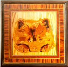 Chiot chien personnalisé animal portrait bois art décoration murale panneau...