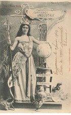 LES ARTS #MK43855 COMMERCE INDUSTRIE SCEPTRE GLOBE TERRESTRE