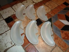 Lot de 6  coupelles porte sauce vintage MOFP en plastique