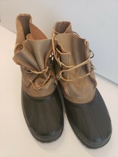 Sorel Womens Lace Up Suede Rubber Ankle Snow Boots Brown Size 5