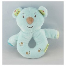 Doudou hochet anneau koala bleu Zen SYSTEME U - Panda, Koala Hochet