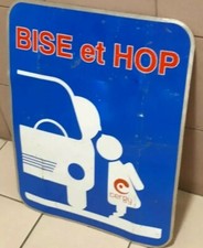 Grande Plaque Métallique autoreflechissant Ville 66x50 Cabosser ,TBE Art deco