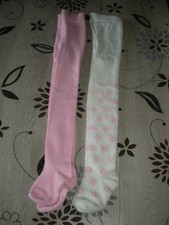 2 paires collants fille - 12/24 mois 