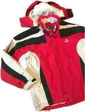 CAP Polaire System - Blouson à capuche ski rouge beige noir - Taille XS 36