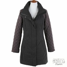 Femmes prAna Mixeur Parka S En Charbon Mauve Polyester Isolé mi-Longueur Manteau