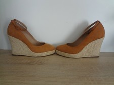 SAN MARINA 39 ESCARPIN COMPENSE TALON BRIDE 11CM CONFORT CHAUSSURE BASKET TOP MO