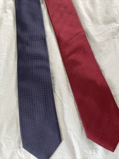 Figaret 2 Cravates Soie , Bleue Et Bordeaux