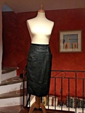 JUPE CRAYON en CUIR Noire  "MONTES LeatherWear -  RR design" – T 36*