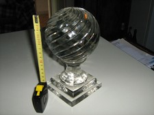 presse papier ou boule d'escalier verre cristal 21 cm haut 3,2 kg