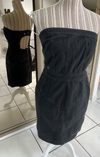 ROBE BUSTIER TOILE JEAN NOIR DE LA MARQUE RIVER ISLAND TAILLE FR 36