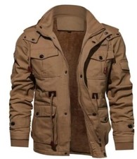 YOGOGO Blouson Printemps/Automne Militaire : Bomber Homme Léger en Coton