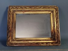 Petit miroir ancien encadrement style Louis XVI 19x15 cm Bel état B