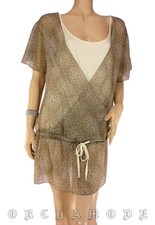 Tunique haut IKEBANA Taille 54 / 56 XXXL voile imprimés papillons doublure TBE