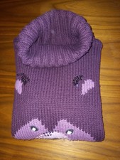 Okaidi Très joli pull col roulé jacquard prune - Très bon état