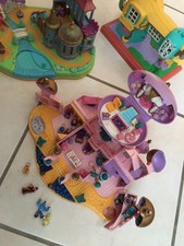 Lot Polly Pocket  Chateau Belle au bois dormant  + Palais Aladdin + Personnage