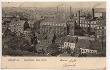 ROUBAIX  Nord CPA 59  un beau panorama, cheminées industrielles