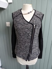 Veste tricot noire paillettée CAMAIEU T.40