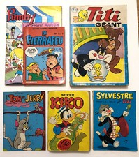 LOT DE 6 BANDE DESSINEES SYLVESTRE TITI SUPER KIKO TOM JERRY PUMBY PIERRAFEU N°1