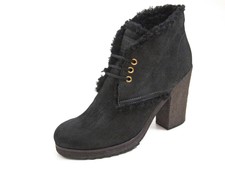 PRADA pelzbesetzte High Heels Bottes Noir Daim Femmes Taille EU 37 € 680