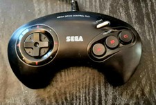 MANETTE DE JEU MEGA DRIVE " CONTROL PAD " BOUTON BLANC & ROUGE, TBE !! 