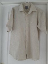 CHEMISE A MANCHES COURTES TON JAUNE, HOMME,TAILLE 3, MARQUE BRICE 