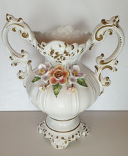 Vase en Porcelaine Italienne Capodimonte signé