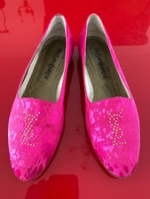 Vintage YSL Yves Saint Laurent Ballerine , Mocassin toile et cuir .T38,5 / 39