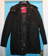 manteau long à capuche amovible de la marque Royal wear taille XS couleur noire