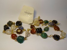 Collier, Sautoir, bijou, diverses pierres. Lithothérapie,minéraux, roche, pierre