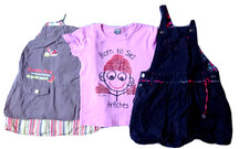 Lot vêtements fille 2 robes 1 t-shirt Okids LCDP Taille 4 ans