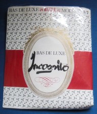 Ancienne paire de bas fantaisies N° 1/2 - linge ancien 