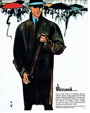 Publicité Advertising 018  1962  Blizzand imperméble homme René Gruau