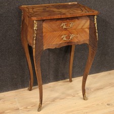 Table meuble chevet de salon français style ancien bois incrusté 20ème siècle