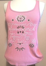 ESPRIT - T-shirt Top débardeur rose imprimé - Taille L (38) - TBE !!!!!!!