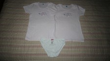 2 TEE SHIRT ROSE PETIT BATEAU  Fille 12 ans 152 cm  + 1 culotte petit nicolas