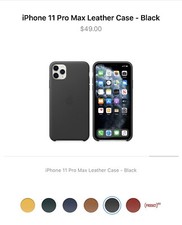 Apple Leather Case for iPhone 11 Pro Max - Black