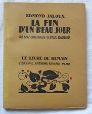 28) LE LIVRE DE DEMAIN Edmond Jaloux 1941  bois de Paul Baudier