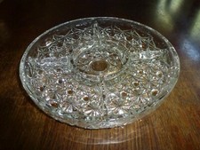 MAGNIFIQUE RAVIER 5 COMPARTIMENTS EN CRISTAL MOULE