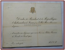 Emile LOUBET Président République Roi d'Espagne Palais Farnèse 25 avril 1904