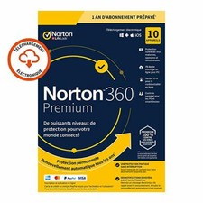 Norton 360 Premium 2023 10 App 10 PC 1 an PC MAC Internet Security FR EU 2022