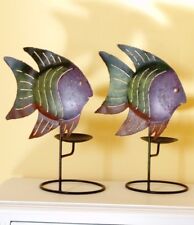 Portes bougies en fer forgé poisson