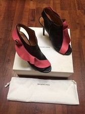 Escarpins chaussures Boots BALENCIAGA frange cuir rose - T. 39