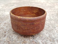 Original Vieux Rare Handmade & Peint Saints Simple Bois Eating Bol