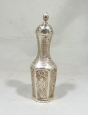 HEAVILY CHASED  800 SILVER TABLE SALT SHAKER 1.37 TROY OUNCES