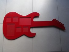  Originale Guitare bois laqué rouge porte photos (6)