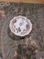 Pot Pour Pot Pourri.Porcelaine Décor Fleurs.Le Jardin Vendeen