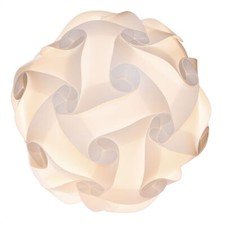 Abat-Jour Bricolage Blanc Puzzle Lampe Suspendue Lampadaire Rond 15 Modèles